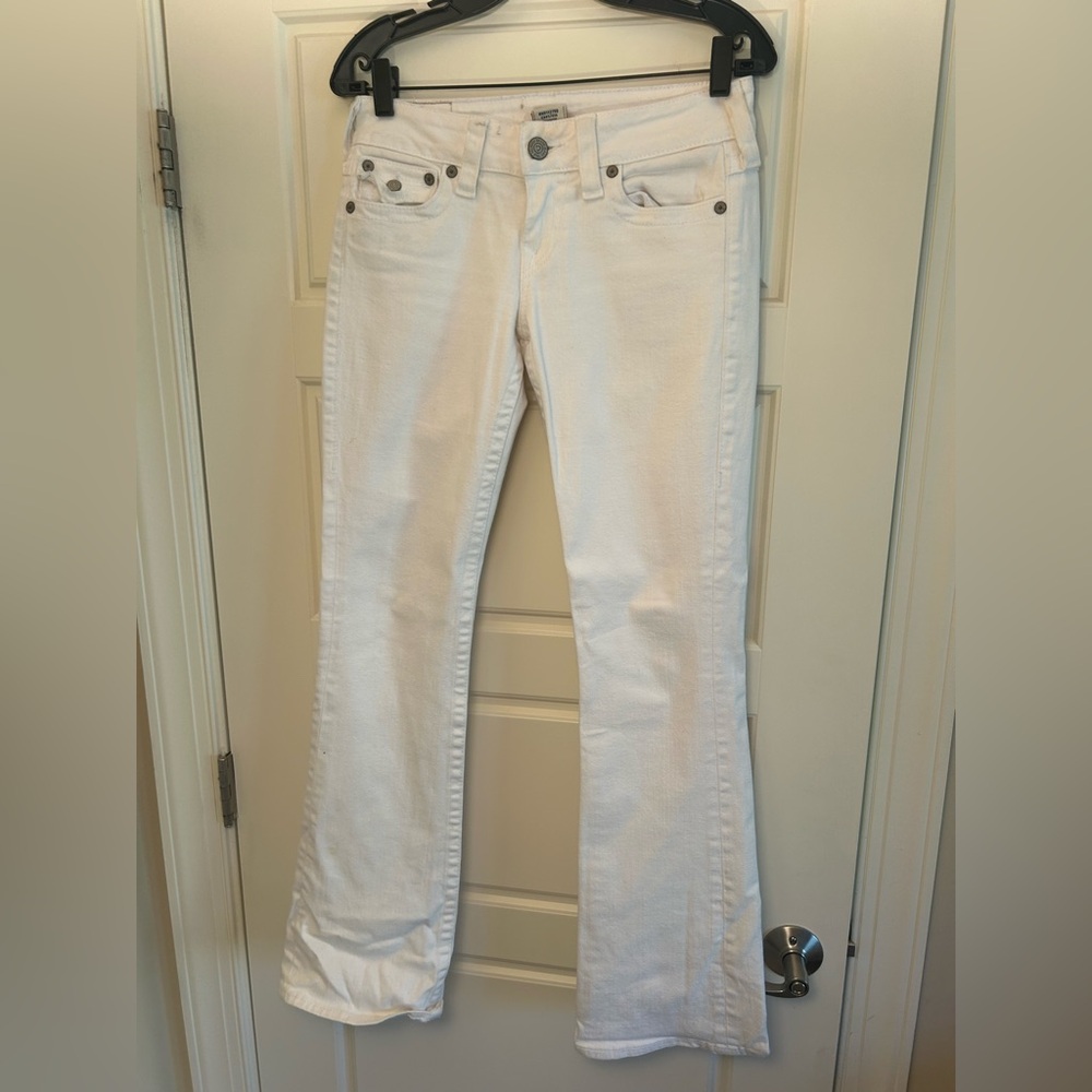 True Religion White Flare Jeans